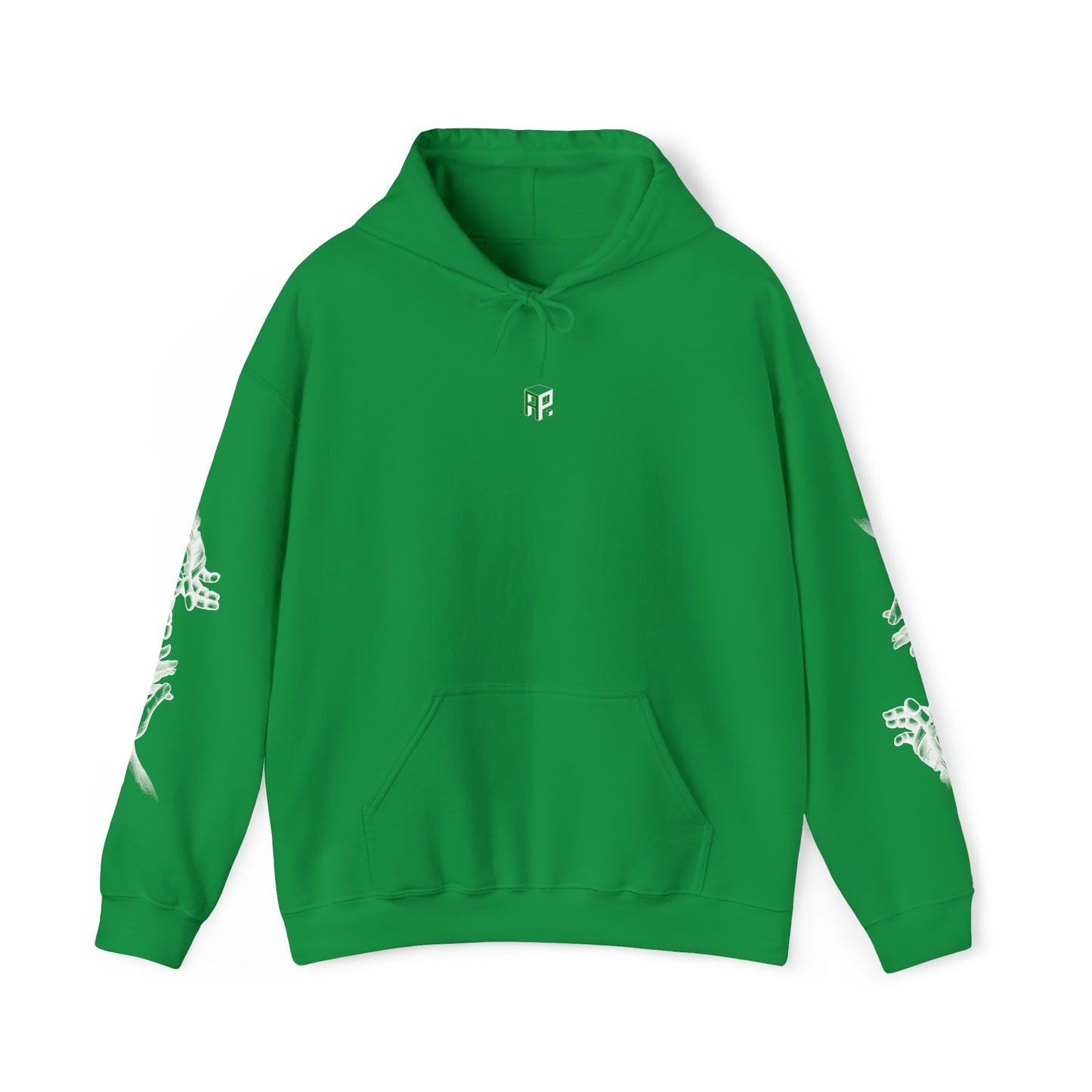 "BRING IT ON." PREPARED TO DIE HOODIE (Green & White Ink)